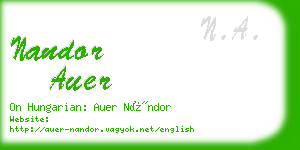 nandor auer business card